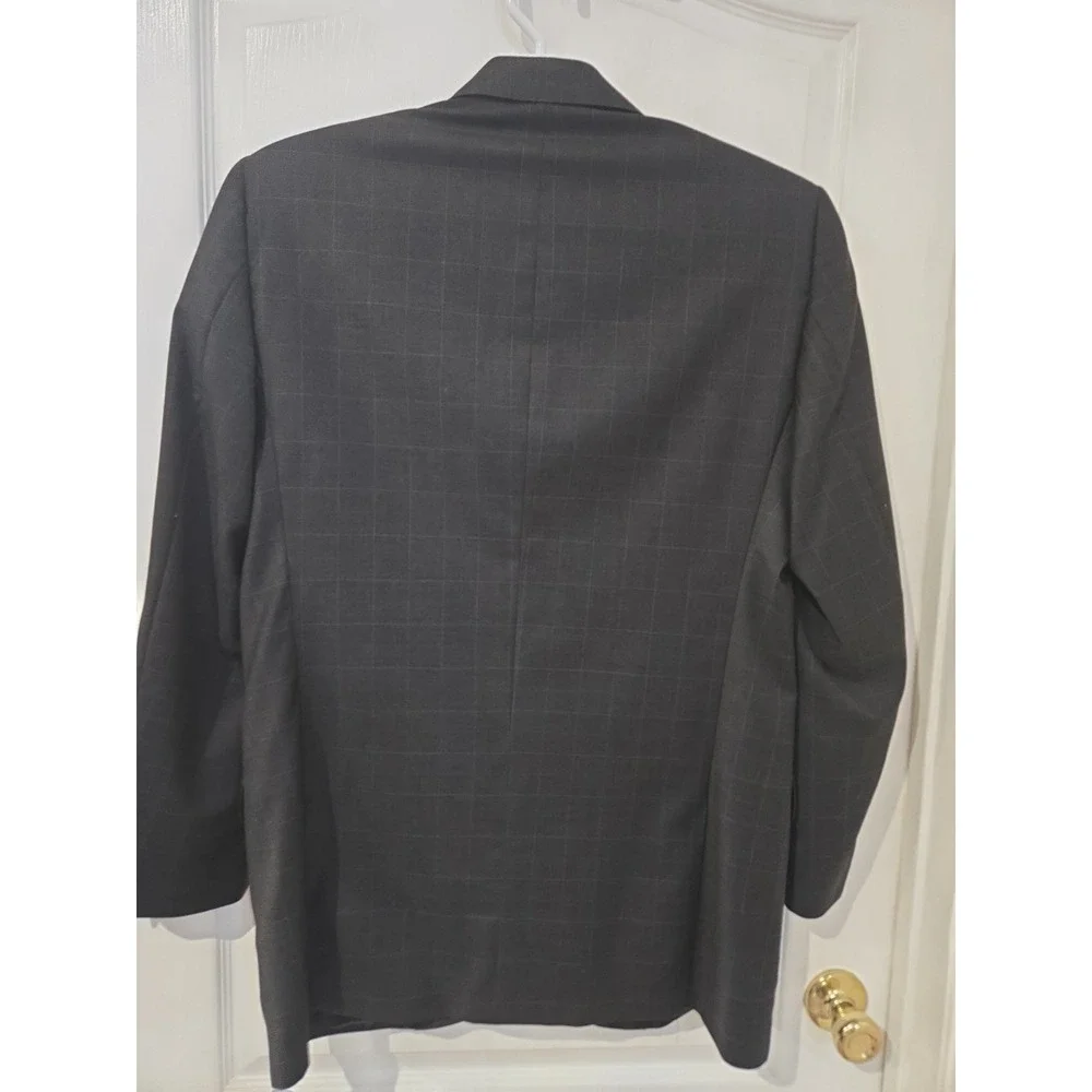 Classics By Zanetti Super 120 Wool 50L, US 40L Blazer Jacket Made Italy Charcoal